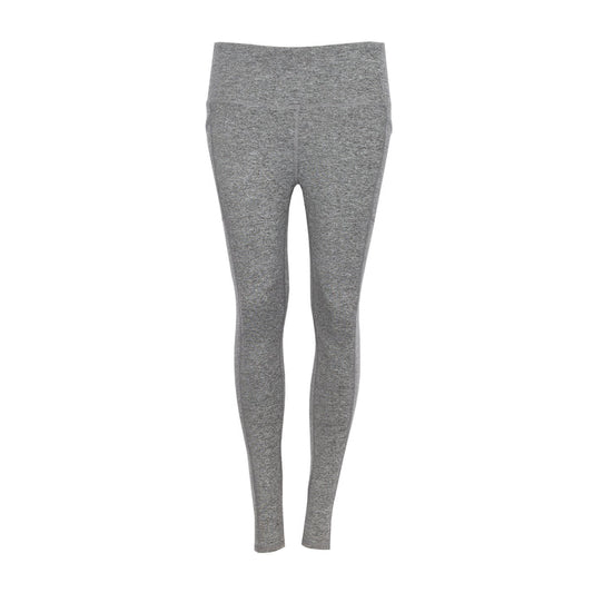 Women’s charcoal heather leggings, full-length slim fit with smooth seams