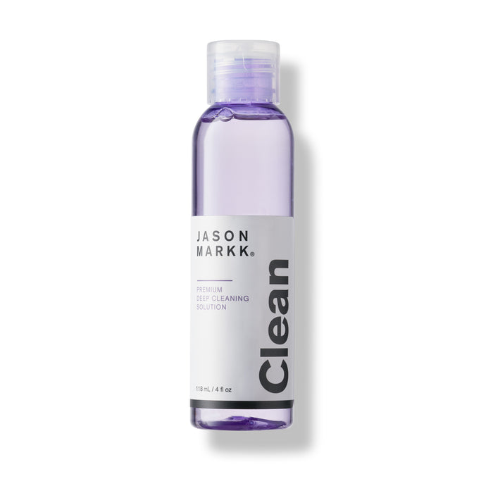 Shoe cleaner bottle with purple liquid, 4 fl oz, plastic flip-top cap.