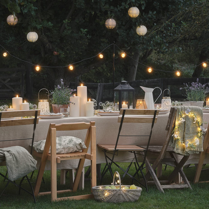 Pro Connect Warm White Connectable Festoon Lights Clear Cap Black Cable