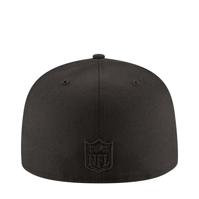 Black Raiders NFL shield logo cap with center crest detail on the front panel