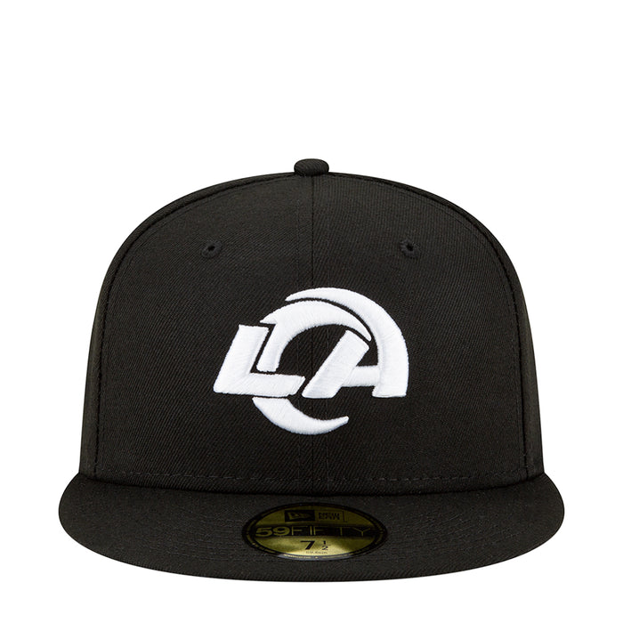 Black baseball cap with white LA logo on the front panel.