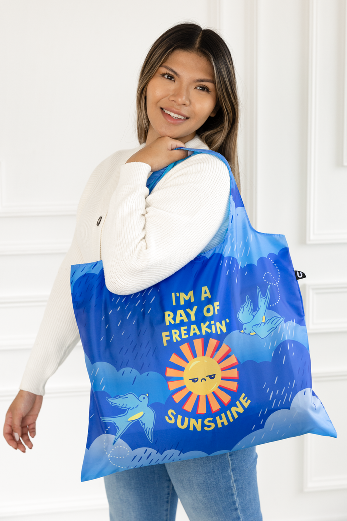 Ray of Sunshine Foldable Packable Tote Bag - Uptown Sox