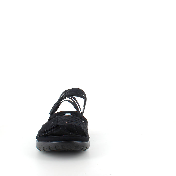 Rieker sandal i svart till dam – lätt komfort med mjuk innersula