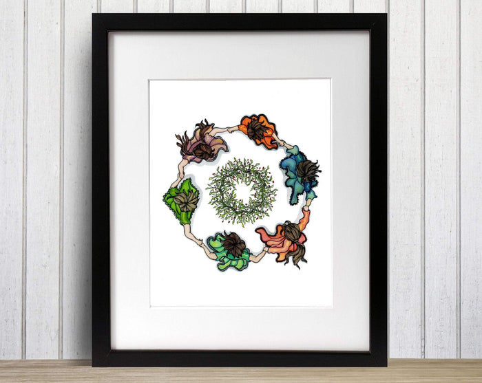PinkPolish Design Art Print Archive "Ring" Watercolor Painting: Art Print
