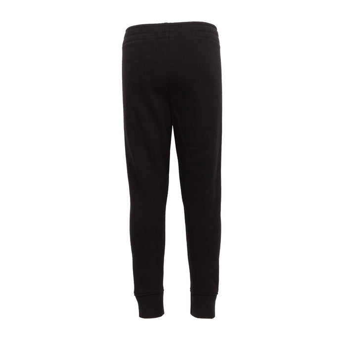 Toddler black jogger pants, back view