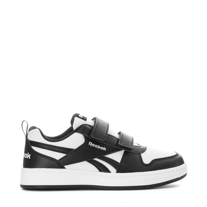 Kids Reebok sneakers, black and white with hook-and-loop straps