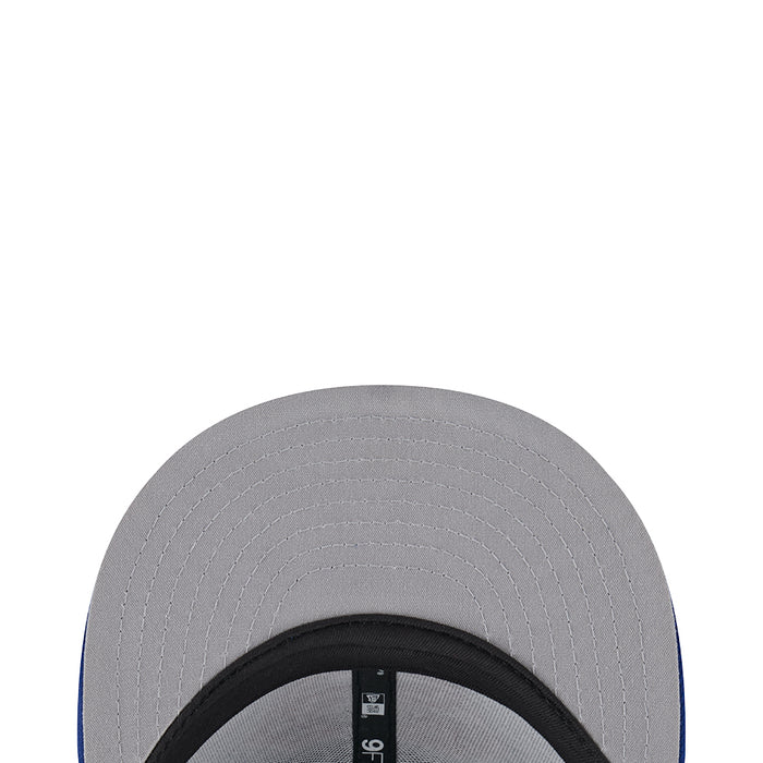 Light gray baseball cap close-up of inner band and adjustable strap