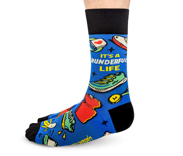 SPORTY RUNNING ENTHUSIAST MEN'S CREW SOCKS - UPTOWN SOX
