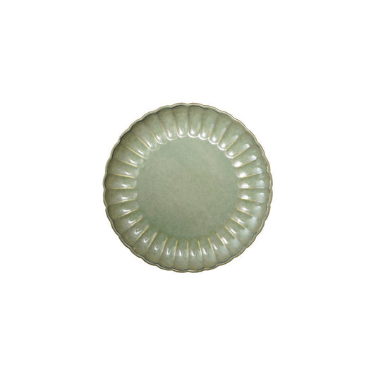 Sage Green Fluted Desert Plate