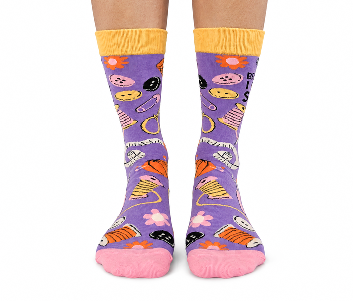 SEWING LOVER BUSINESS WOMEN'S CREW SOCKS - UPTOWN SOX