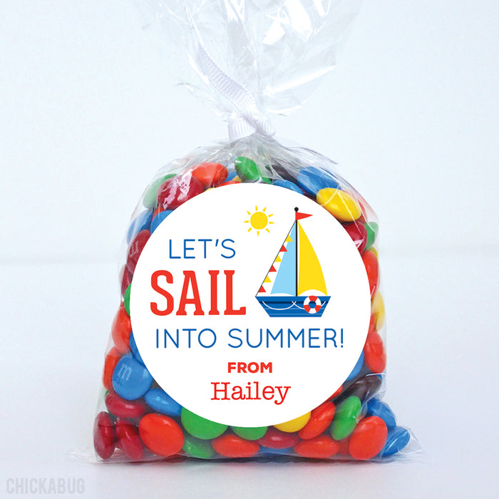 Sailboat Last Day of School Stickers