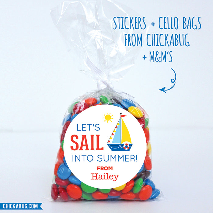 Sailboat Last Day of School Stickers
