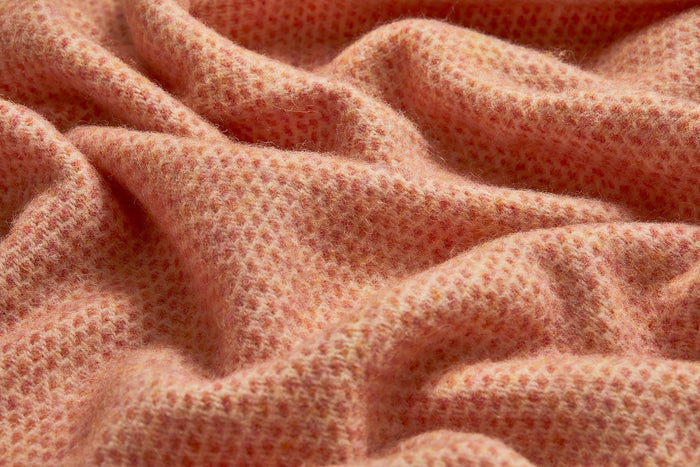 Salmon Kilkenny Irish Wool Throw Blanket - Cushendale Woollen Mills