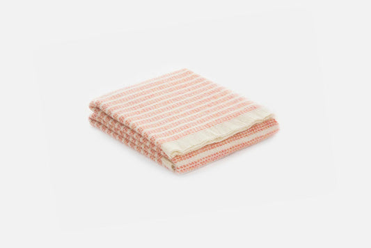 Salmon Raheen Irish Wool Throw Blanket - Cushendale Woollen Mills