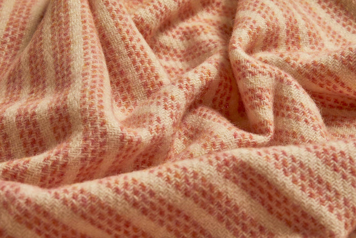Salmon Raheen Irish Wool Throw Blanket - Cushendale Woollen Mills