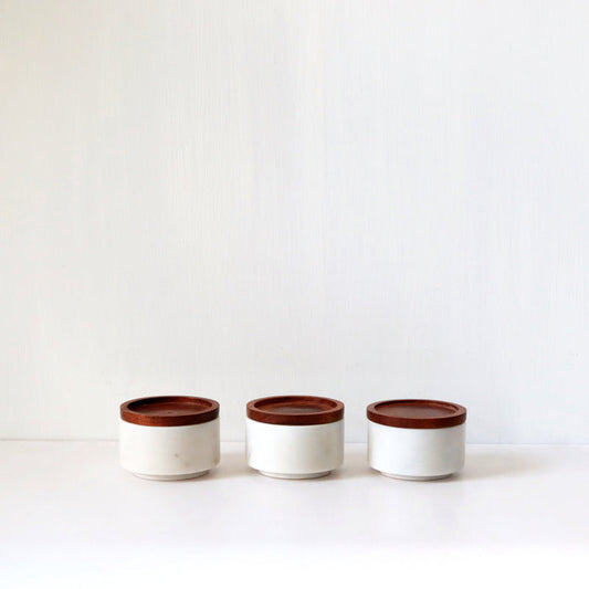 Salt Cellar in Marble and Wood