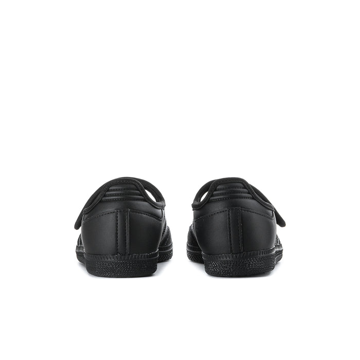 Black Mary Jane sneakers with stitched heel and textured rubber outsole