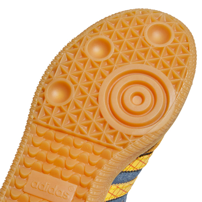 Kids outsole close-up with adidas logo and textured gum tread