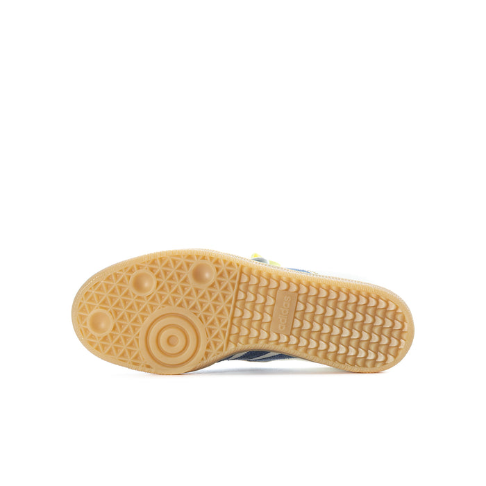 Youth sneaker outsole with tan/gum rubber tread pattern.