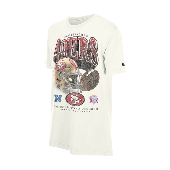 Off-white men’s washed short-sleeve tee with large San Francisco team graphic on front