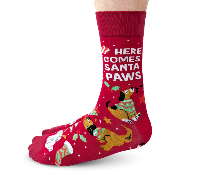 FUNNY CHRISTMAS DOGS NOVELTY CREW SOCKS FOR MEN - UPTOWN SOX