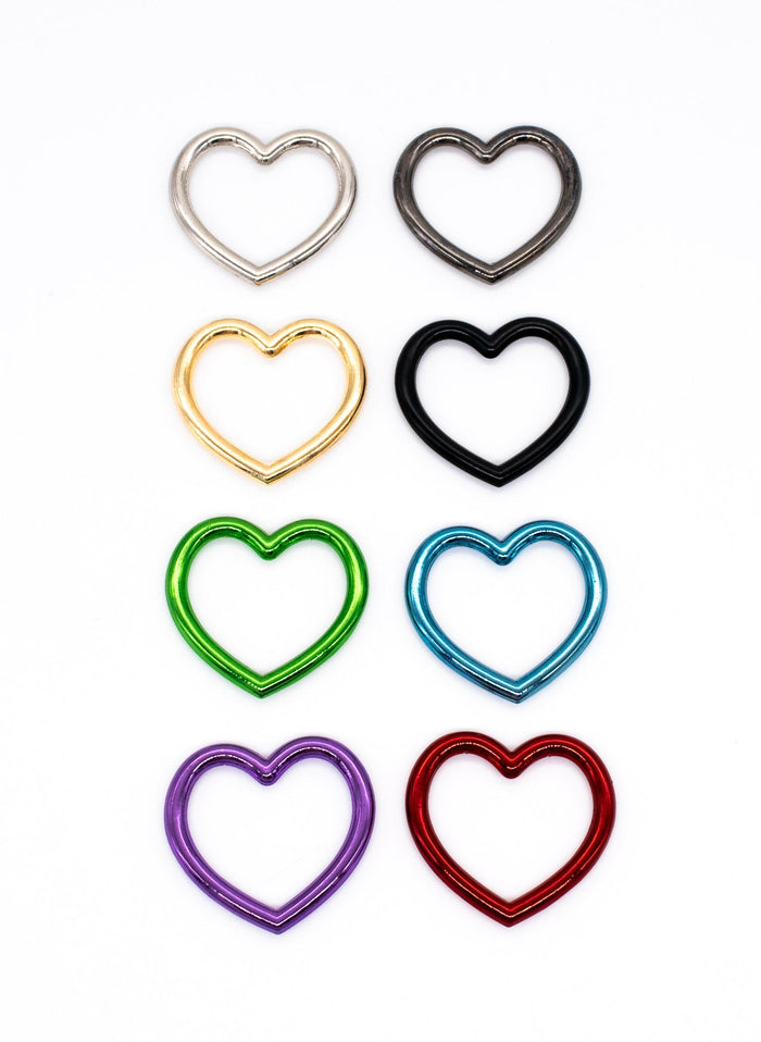Silver O-link Chain Heart Finger Leash