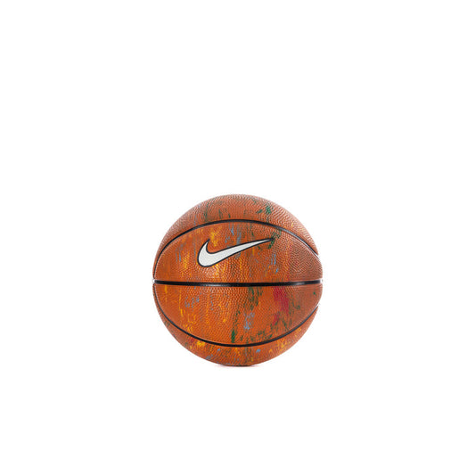 Amber mini basketball with Nike swoosh and textured orange panels