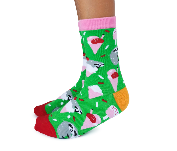 Sloth Cream Cone Socks