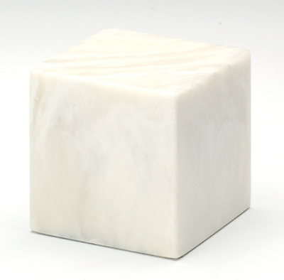 Small Cube Onyx Pearl Keepsake Cremation Urn, 18 Cubic Inches, TSA Approved