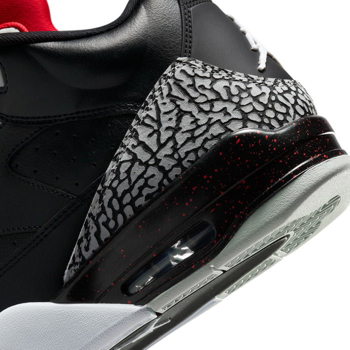 Close-up of black side panel with elephant-print overlay and visible air unit details