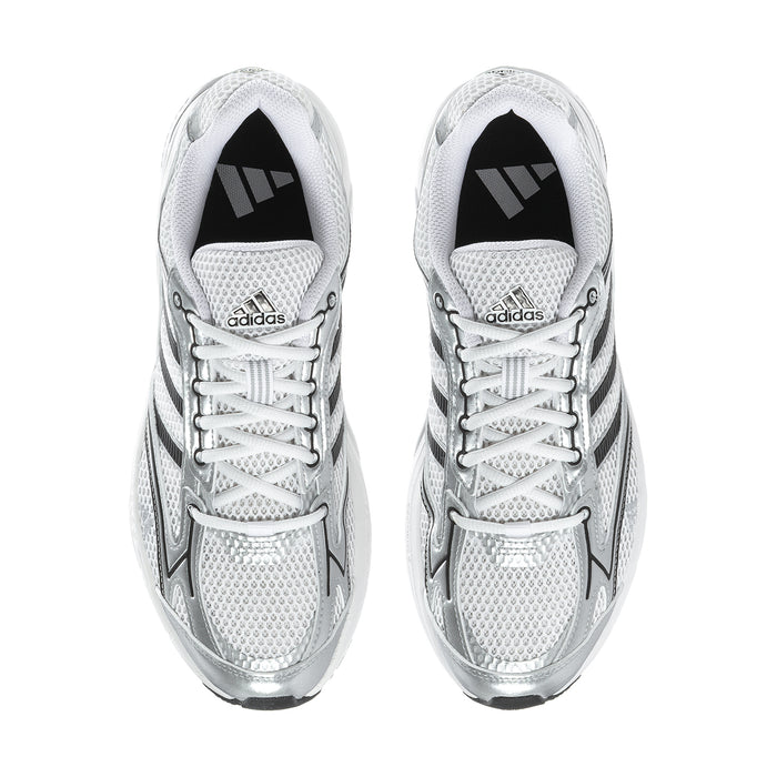 Men's sneakers front view with white laces, padded collar, and adidas logo.