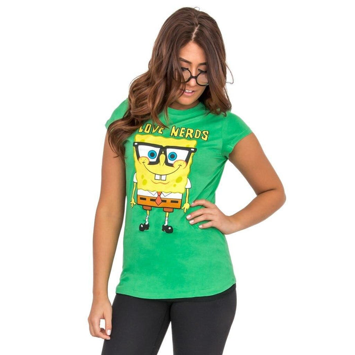 Spongebob Squarepants I Love Nerds T-shirt-tvso