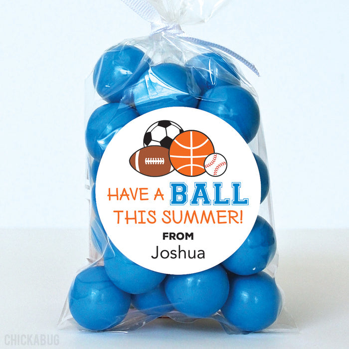 Sports "Have a Ball" Last Day of School Stickers