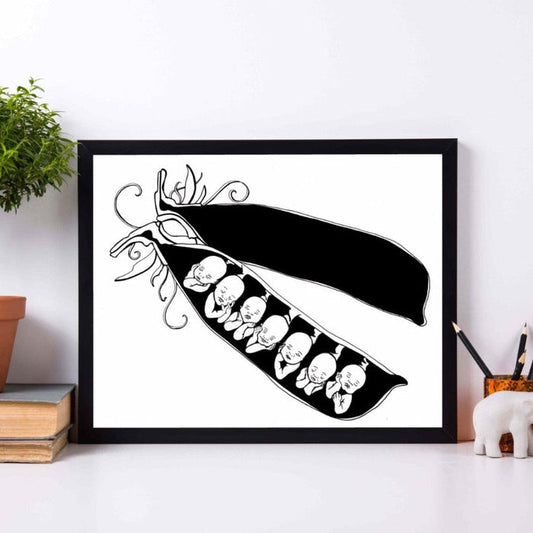 PinkPolish Design Art Prints "Sprout" Ink Drawing: Art Print