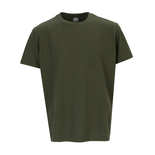 Youth crew T-shirt, forest night dark green, short sleeves, crew neck