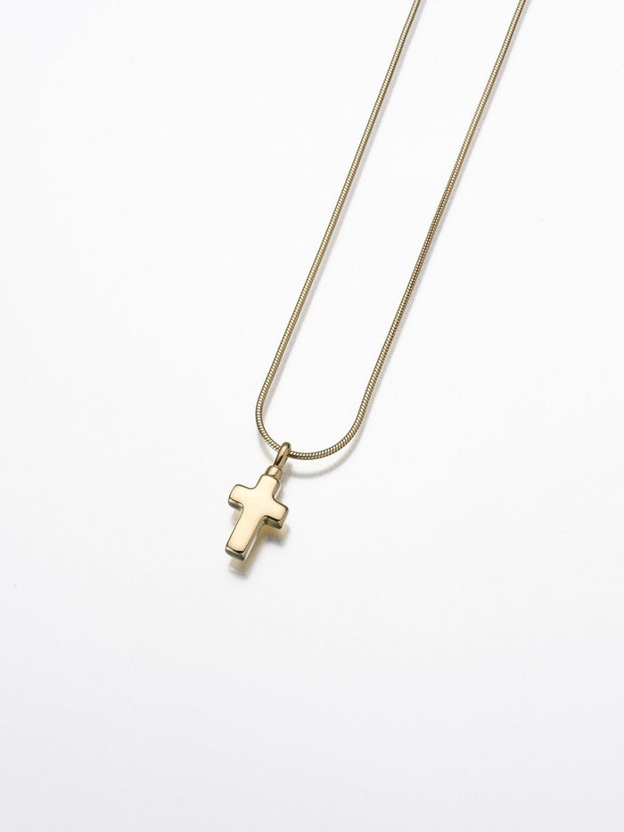 Sterling Silver Small Cross Memorial Jewelry Pendant Funeral Cremation Urn