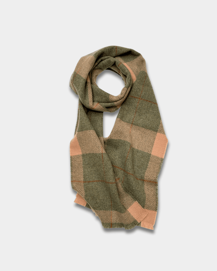 Stone/Fawn Mullins Merino Lambswool Scarf - Cushendale Woollen Mills