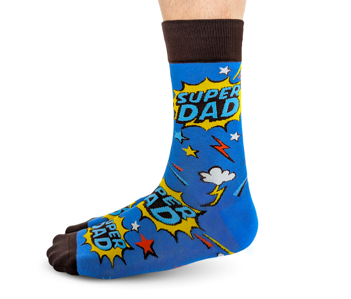 FUNNY SUPER DAD PATTERN SOCKS MEN UPTOWN SOX