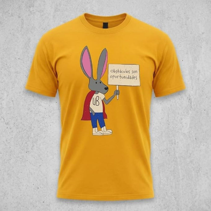 Superhero Bunny Halloween Costume T-Shirts for Adults Obstáculos Son Oportunidades Graphic Tee - TVStoreOnline