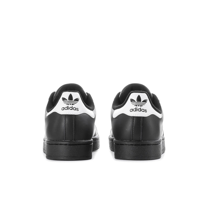 Women’s adidas Superstar II sneakers rear view with black heel and adidas logo