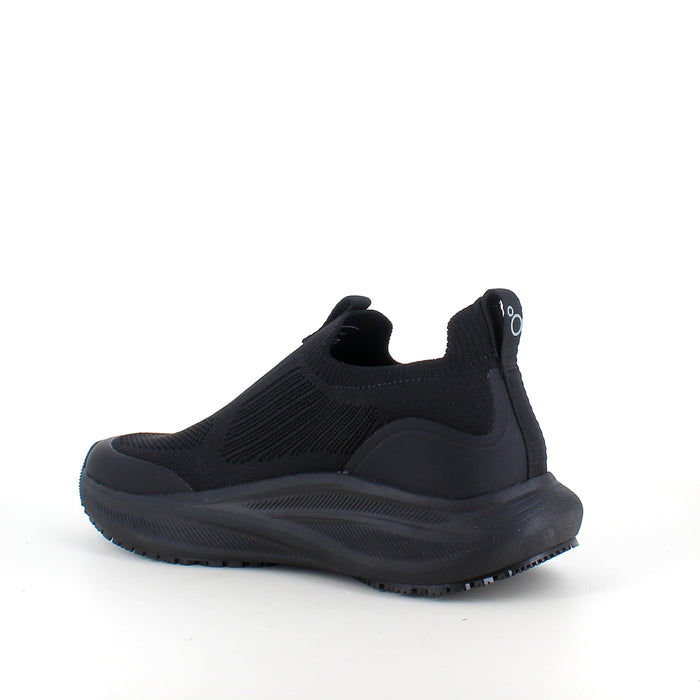 Svarta slip-on arbetsskor med maximal komfort & halksäker sula