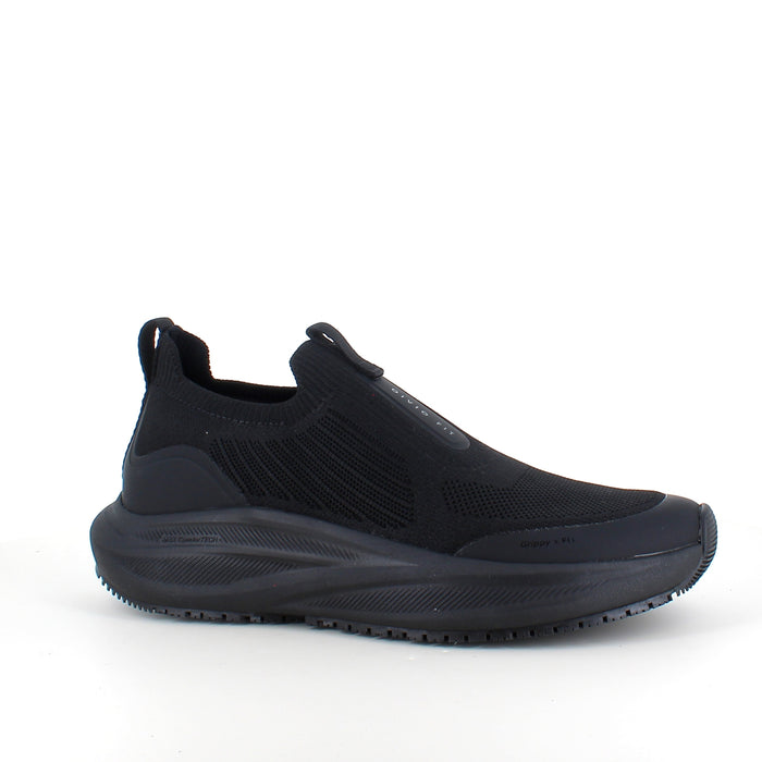 Svarta slip-on arbetsskor med maximal komfort & halksäker sula