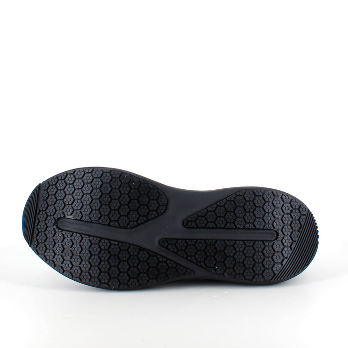 Svarta slip-on arbetsskor med maximal komfort & halksäker sula