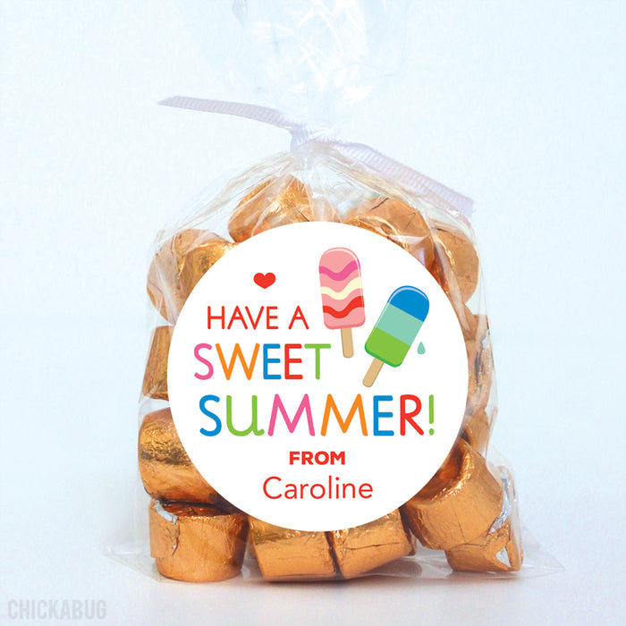 "Sweet Summer" Last Day of School Stickers