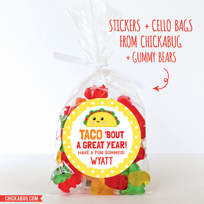 Taco Last Day of School Stickers