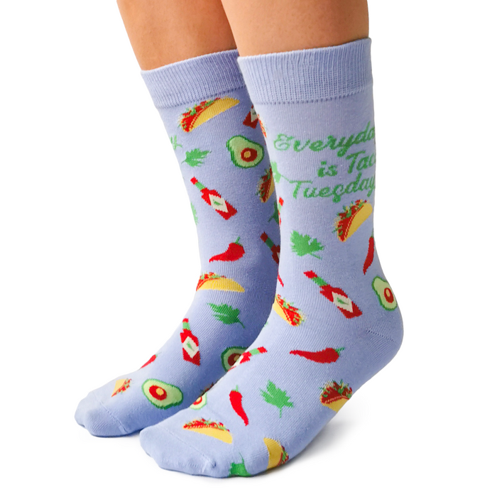 TACO GUAC TUESDAY NOVELTY SOCKS FOR WOMEN