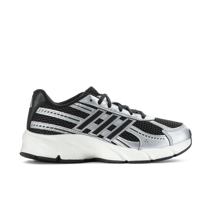 Technochaos women's sneakers in black, silver, and white with lace-up front
