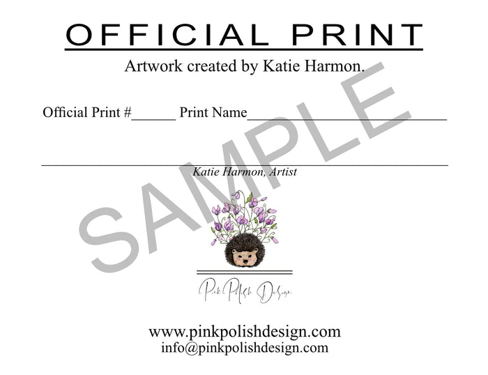 PinkPolish Design Art Prints "Thankful Octopus"  Watercolor Painting: Art Print