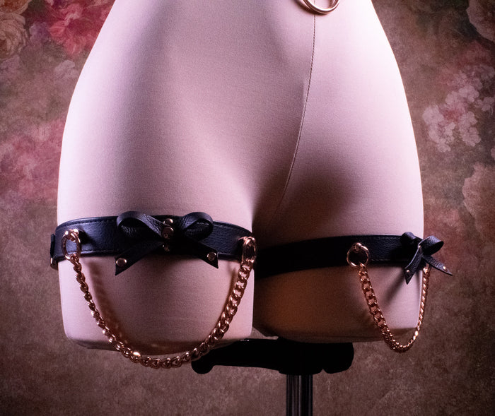 THIGH CUFFS - Black Leather _ LIMITED _