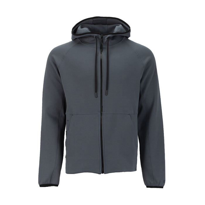 Men's Triumph FZ zip hoody in dark blue-gray, full zipper and drawstring hood